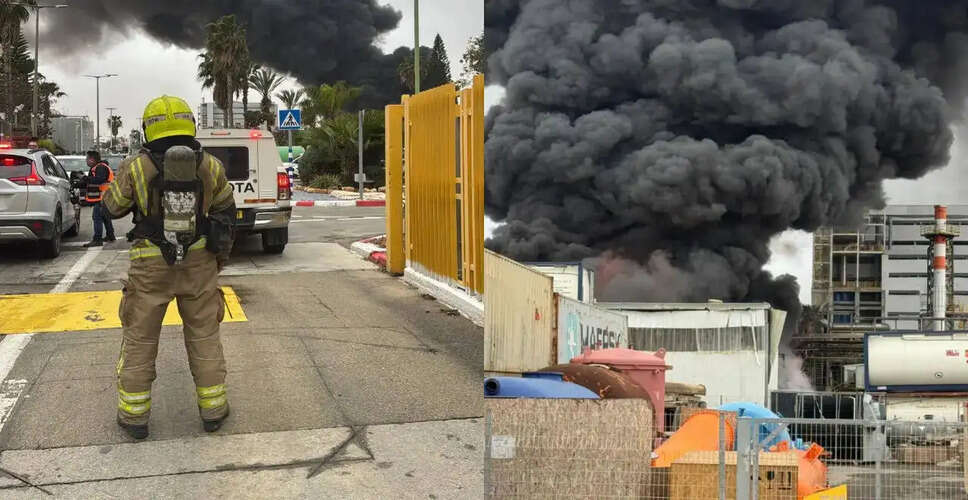 Major Fire Erupts at Israeli Petrochemical Facility Following Missile Strike