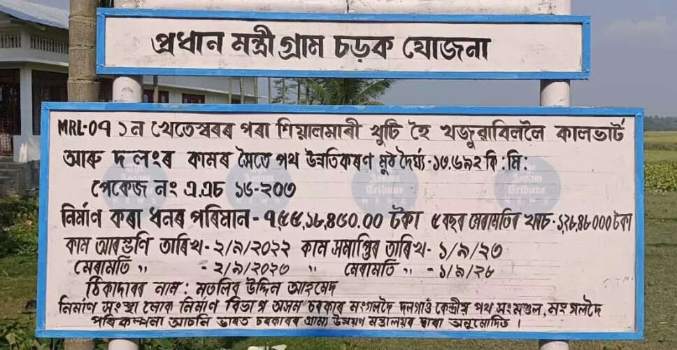 Urgent Repairs Needed for Darrang District's Khetachar-Khajuabeel Road