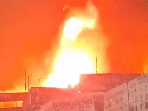 Massive Fire Erupts in Noida Furniture Market, Causes Extensive Damage