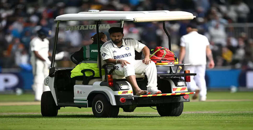 Rishabh Pant Ruled Out of England Test Series Due to Toe Injury