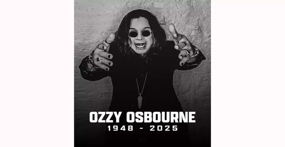 Ozzy Osbourne, Iconic Rock Legend, Passes Away at 76