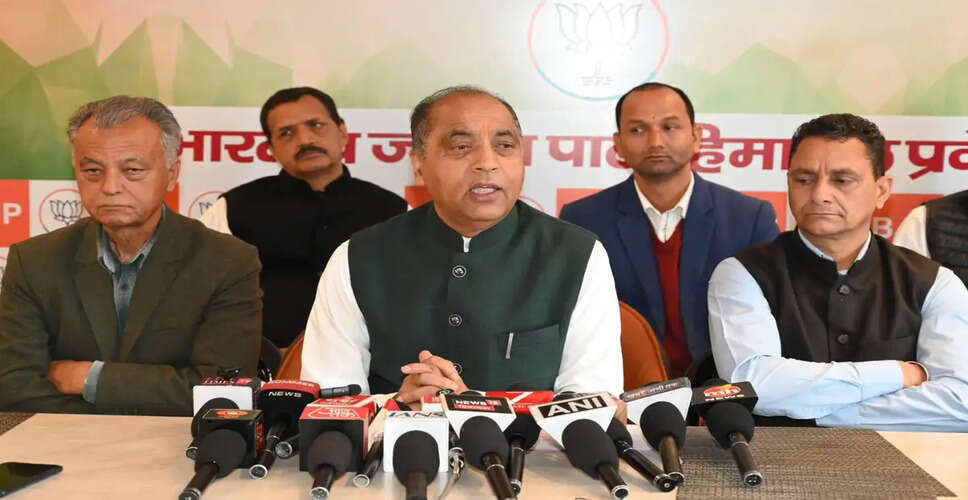 Jairam Thakur Critiques Himachal Government for Financial Mismanagement and Corruption