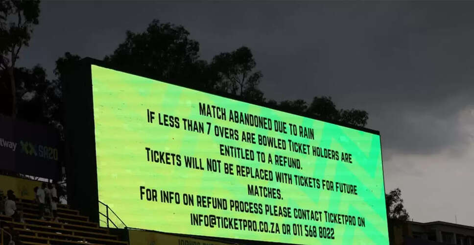 Weather Disrupts SA20 Clash; Royals Secure Nail-Biting Victory