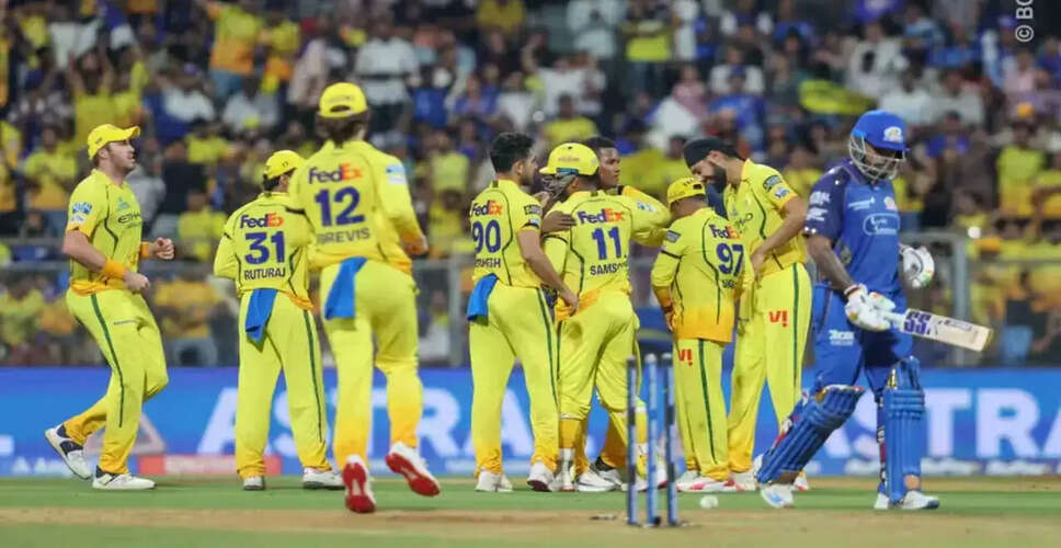 Chennai Super Kings Triumph Over Mumbai Indians with a 103-Run Victory