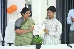 Inauguration of New Library at Jaipur Passport Office by MP Manju Sharma