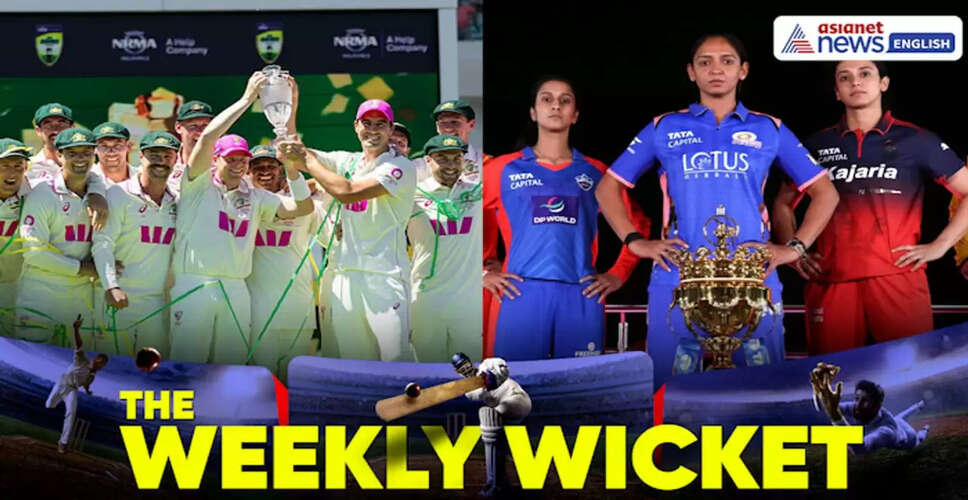 Cricket Highlights: Australia Dominates Ashes, Injury Woes for Pant, and WPL 2026 Kicks Off