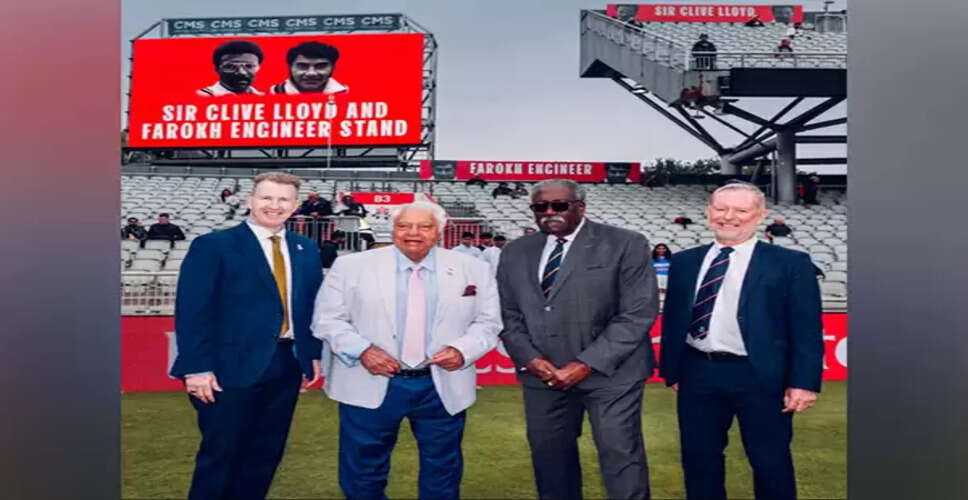 Lancashire Cricket Club Honors Legends Clive Lloyd and Farokh Engineer with New Stand