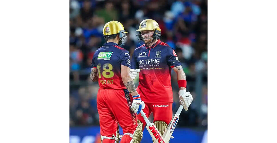 RCB Dominates MI with Stellar Batting Performance