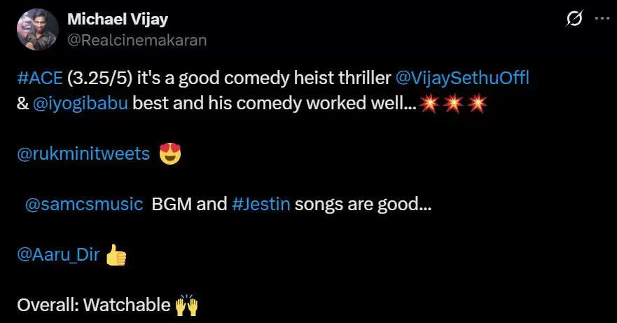 Vijay Sethupathi's 'Ace' Hits Theatres: Audience Reactions and Insights