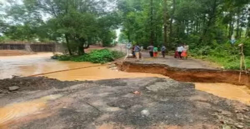 Heavy Rains Cause Major Disruption in Keonjhar: Bridge Diversion Road Collapses