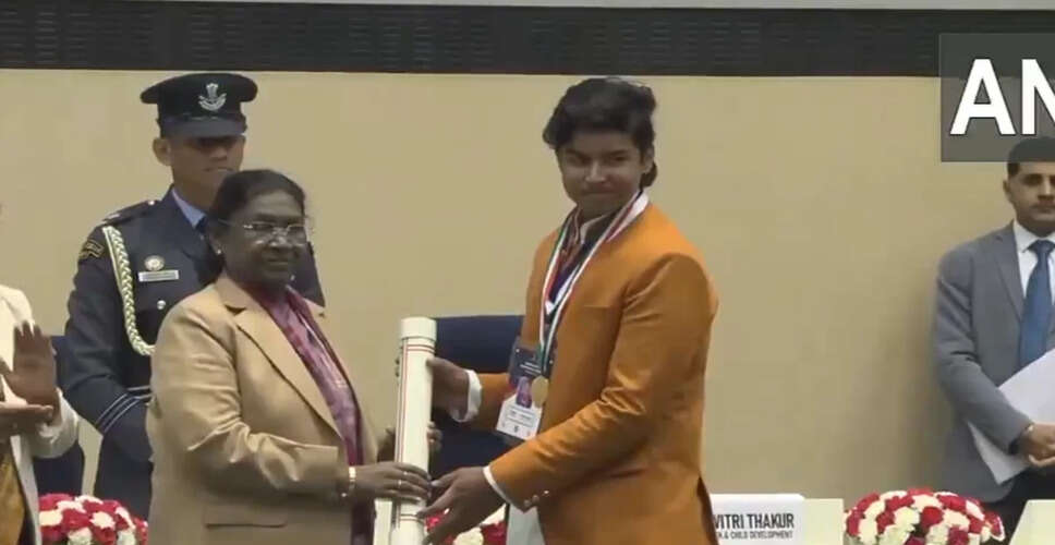 Vaibhav Suryavanshi Honored with National Child Award by President Murmu