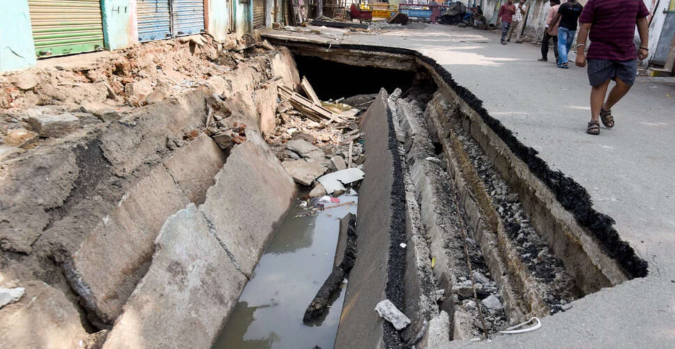 Heavy Rain Causes Road Collapse on Kohima-Mao National Highway