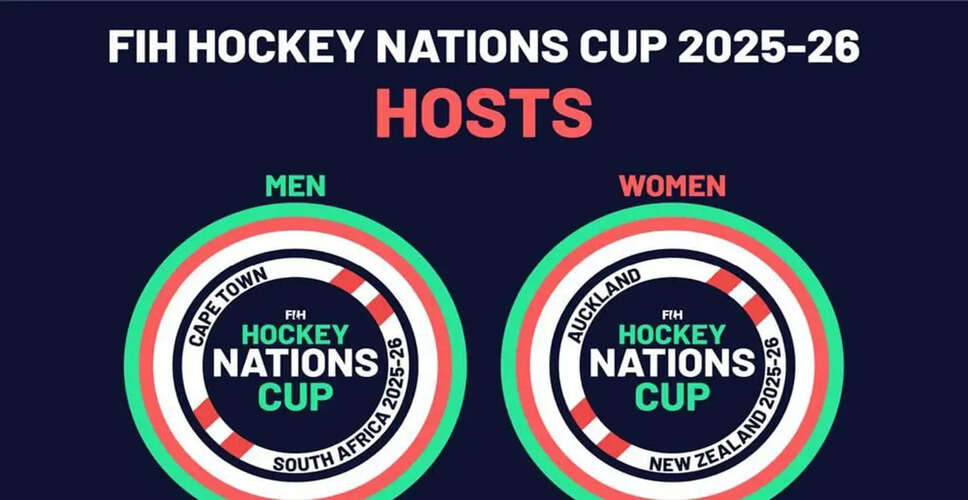 New Zealand and South Africa Set to Host FIH Hockey Nations Cup 2025-26