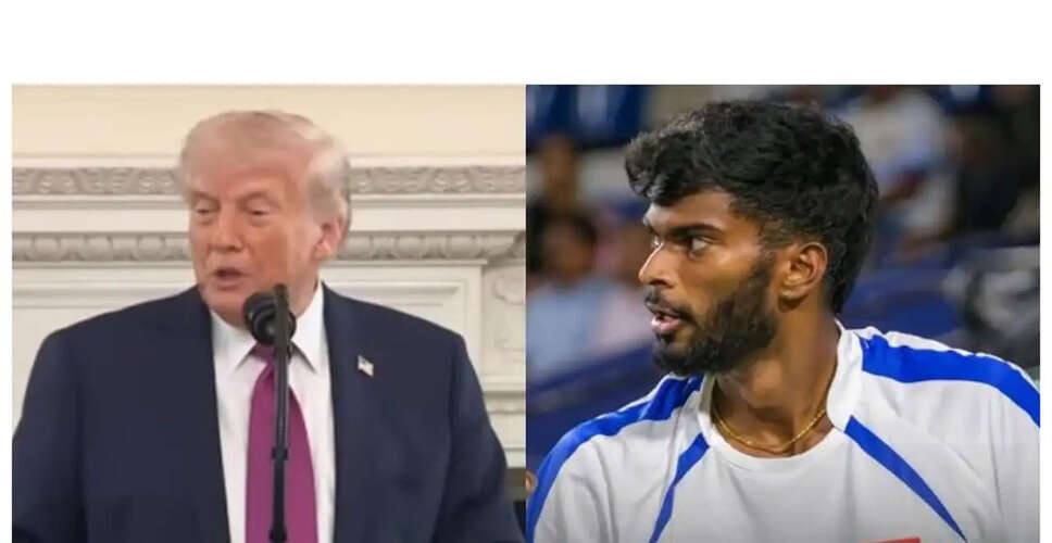 Tennis Star Dhakshineswar Suresh Receives Praise from President Trump at White House