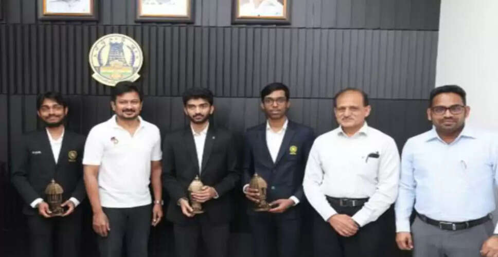 Tamil Nadu's Deputy CM Honors Chess Champions for International Achievements
