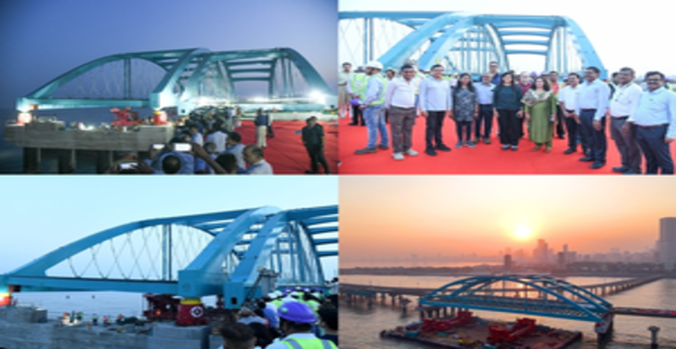 2nd Bow Arch String girder installed to join Bandra sea-link, Mumbai Coastal Road