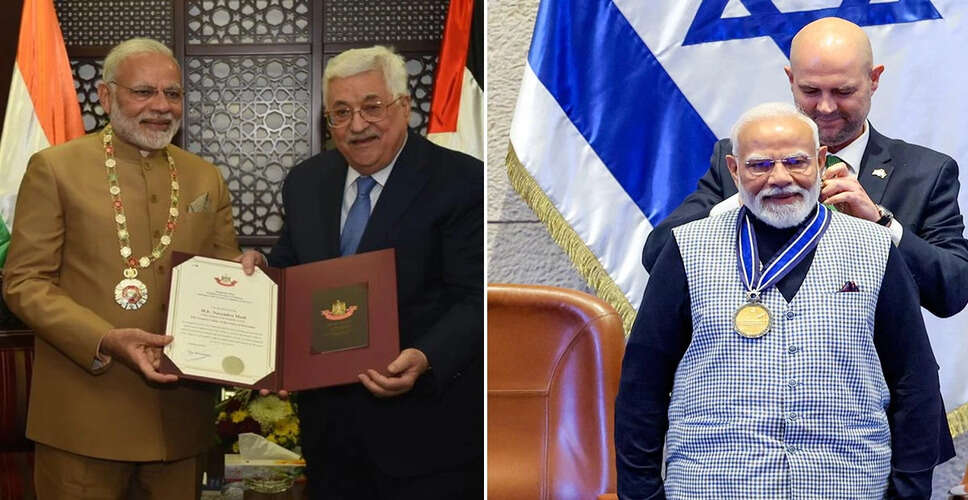 Prime Minister Modi Receives Honors from Both Israel and Palestine, Signifying India's Diplomatic Balance
