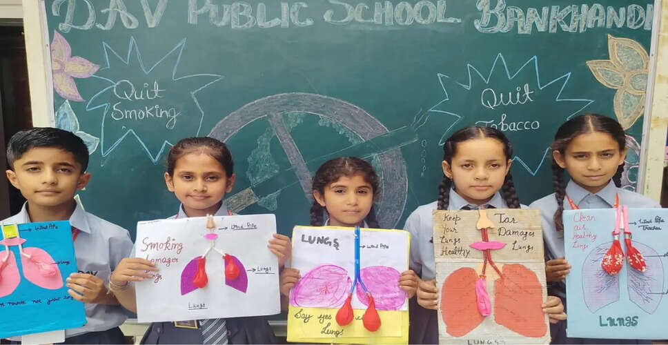 DAV Public School in Bankhandi Promotes Tobacco-Free Awareness
