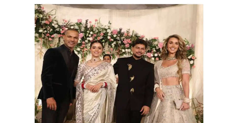 Shikhar Dhawan Celebrates Kuldeep Yadav's Wedding Reception in Lucknow