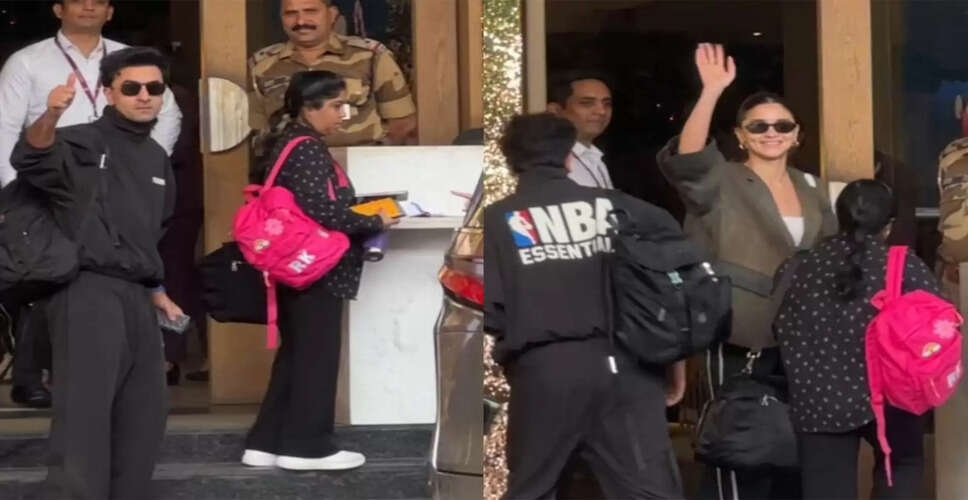 Ranbir Kapoor and Alia Bhatt Spotted at Mumbai Airport with New Year Vibes