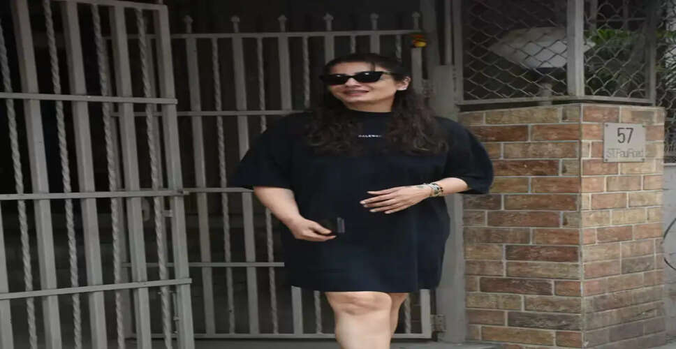 Raveena Tandon Spotted in Stylish Casual Look in Bandra