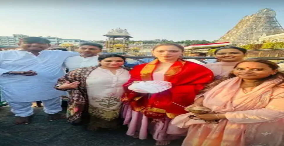 Tamannaah Bhatia's Spiritual Journey: A Visit to Tirumala Temple and Exciting Upcoming Projects