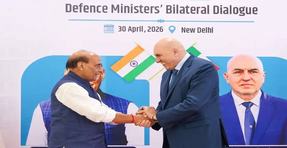 Rajnath Singh Discusses Defense Cooperation with Italy's Guido Crosetto