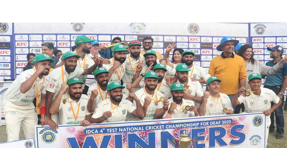 Jammu and Kashmir Deaf Cricket Team Triumphs in National Championship