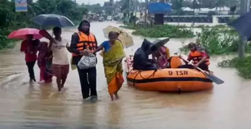Over 900 people rendered homeless as flash flood hits Tripura