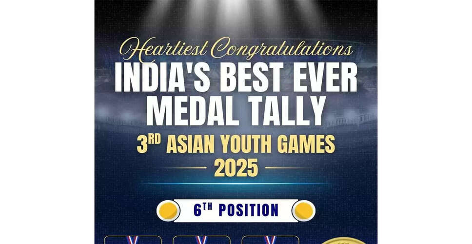 India Achieves Record Medal Count at Asian Youth Games