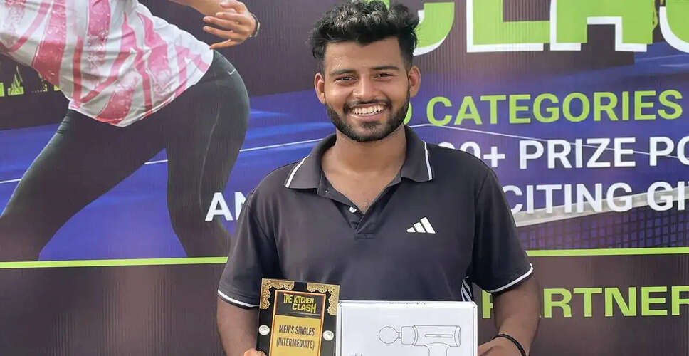Yuvraj Singh Triumphs in Men's Intermediate Singles at The Kitchen Clash