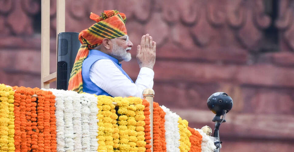 Prime Minister Modi Urges Nation to Strive for a Developed India on 79th Independence Day