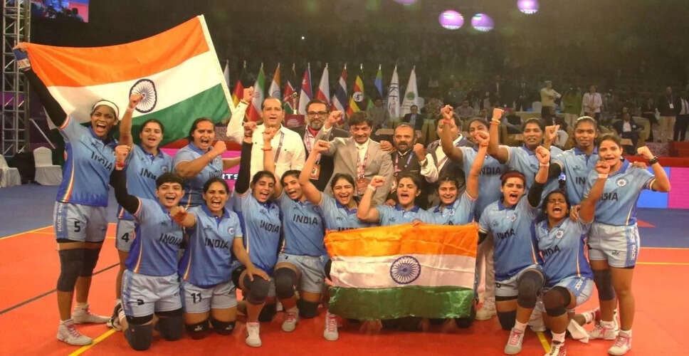 Indian Women's Kabaddi Team Triumphs at World Cup, Securing Second Consecutive Title