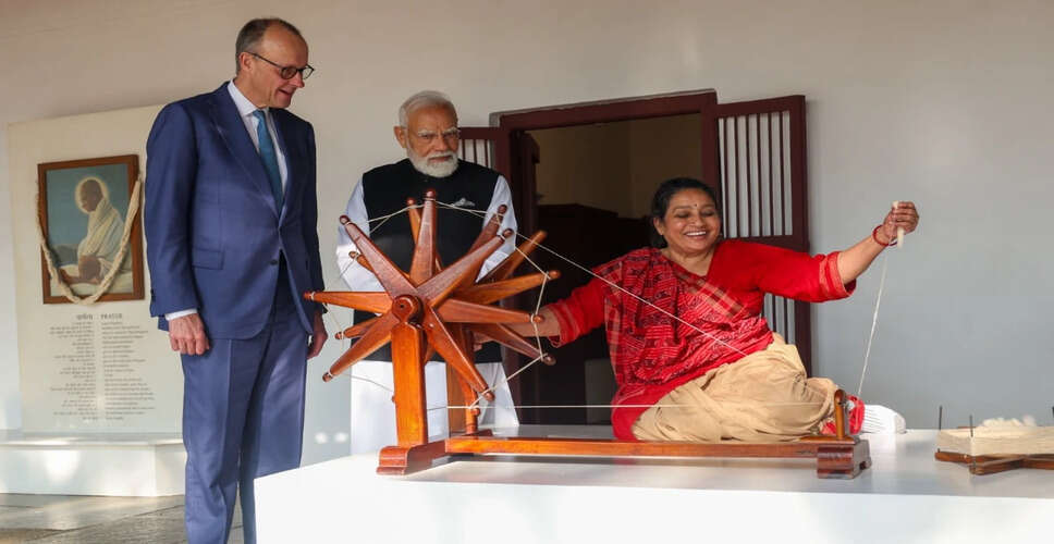 Modi and German Chancellor Honor Gandhi at Ahmedabad Kite Festival