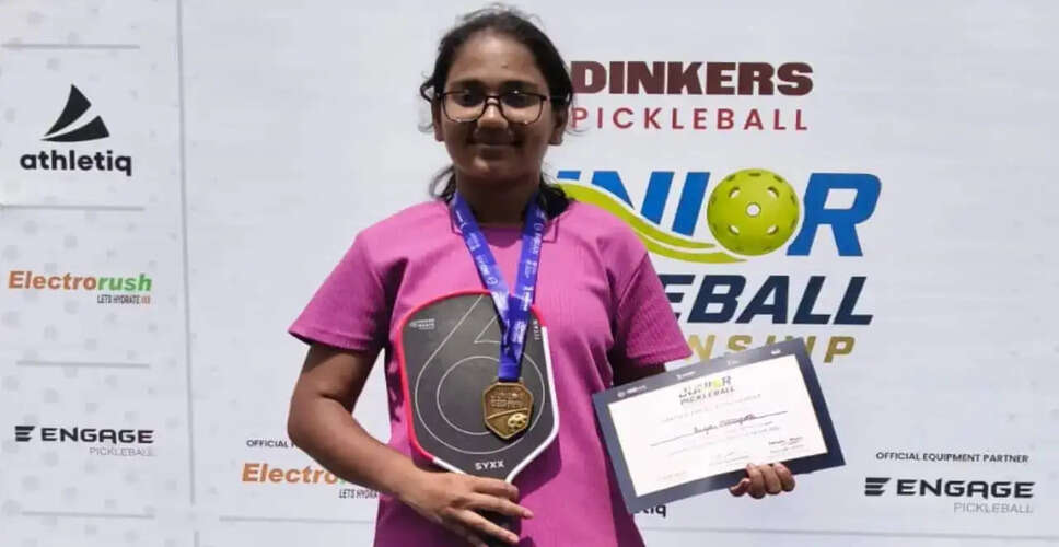Diya Mattipati Clinches Under 18 Girls Singles Title at India's Inaugural Junior Pickleball Championship