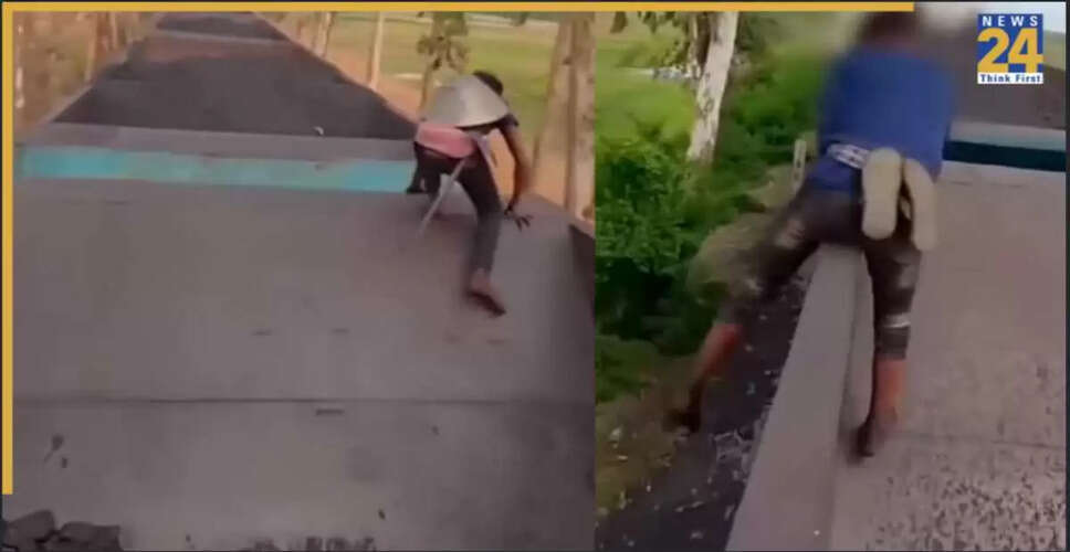 Teenagers Perform Dangerous Stunts on Moving Train in Jharkhand