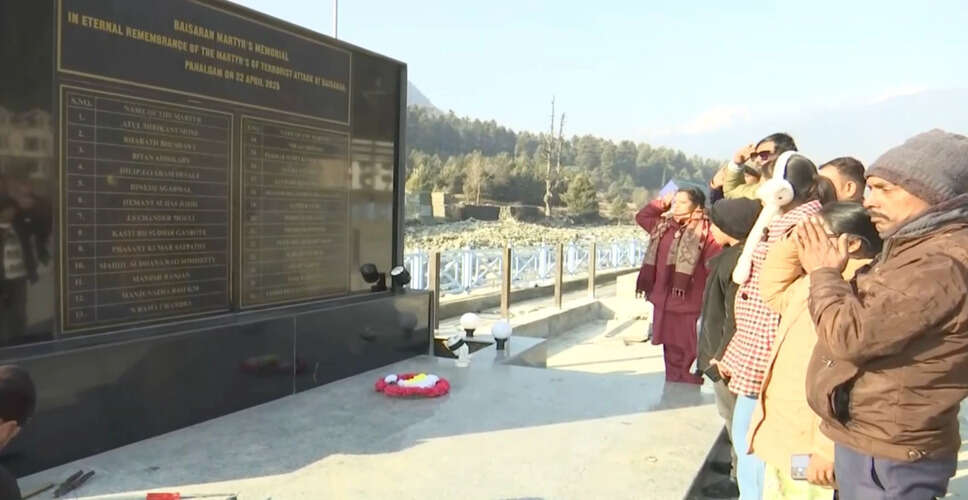 Tourists Pay Tribute at Pahalgam Memorial for Terror Attack Victims