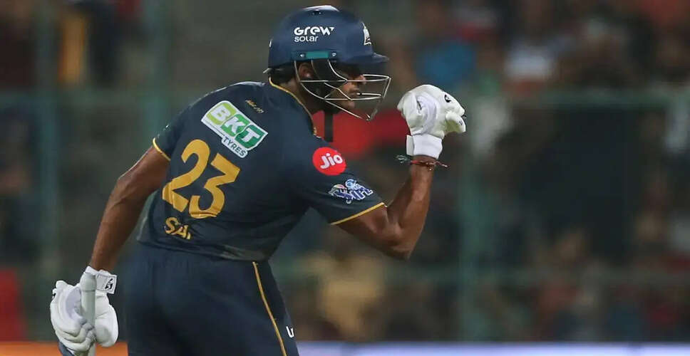 Sai Sudharsan Sets IPL Record with Century Against RCB