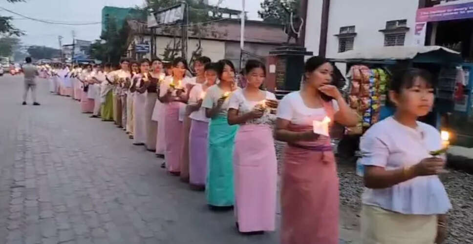 Candlelight Rally in Lakhipur Highlights Concerns Over Manipur Violence
