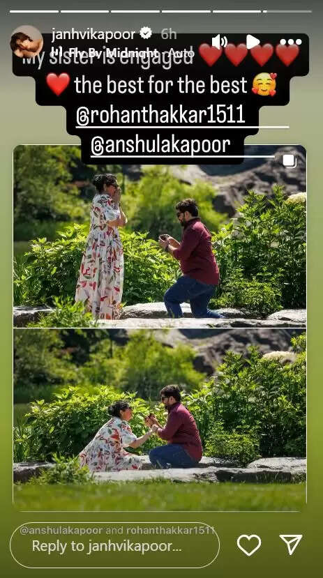 Anshula Kapoor Announces Engagement to Rohan Thakkar