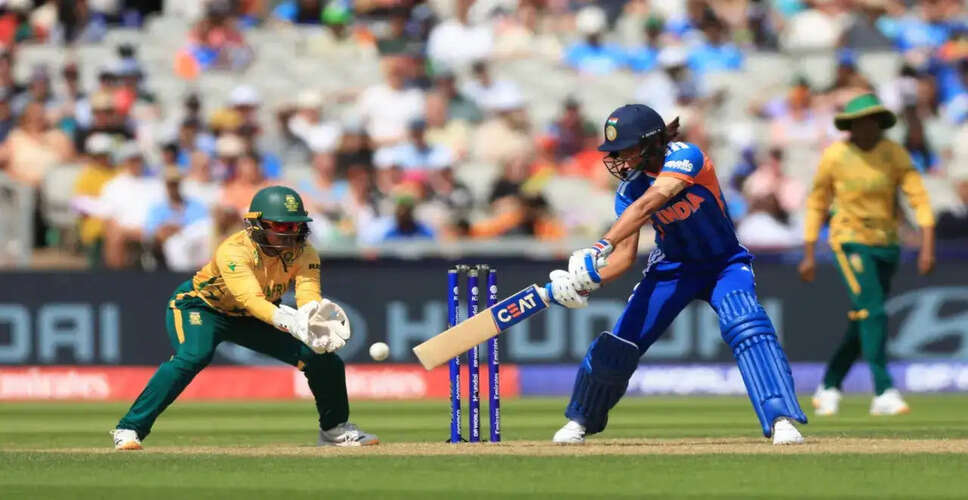 India Faces Setback Against South Africa in Women's T20 World Cup