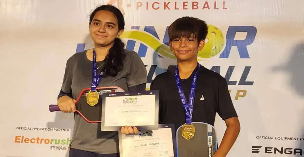 Anushka Chhabria and Panth Thakkar Win Mixed Doubles Title at Junior Pickleball Championship