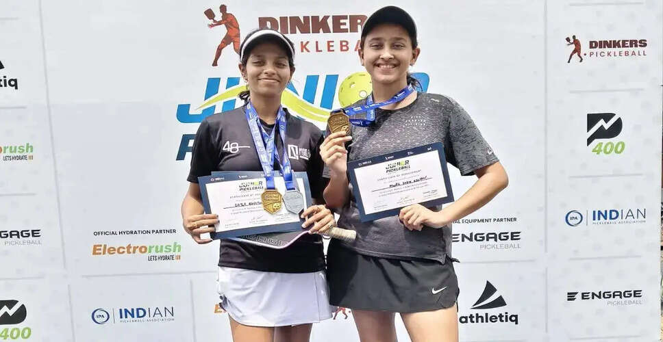 Minal Shaik Kalyan and Ashritha Raju Triumph at India's Inaugural Junior Pickleball Championship