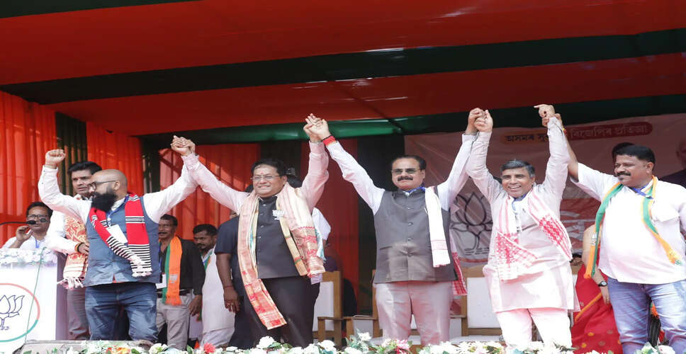 Sarbananda Sonowal Campaigns for NDA in Assam Assembly Elections