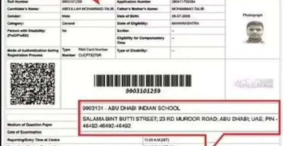 NEET Exam Controversy: Student Assigned Center in Abu Dhabi Raises Concerns