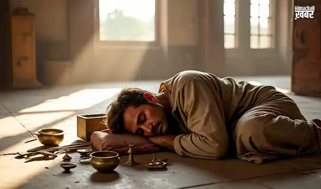 चोरी के दौरान मंदिर में सो गया चोर, गांव में चर्चा का विषय बना