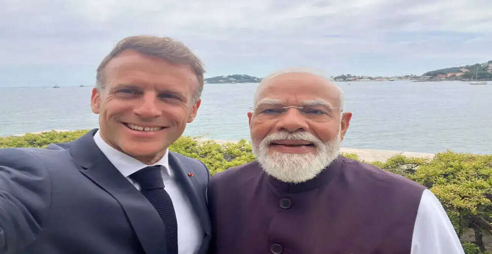 Macron and Modi Share a Light Moment Ahead of G7 Summit
