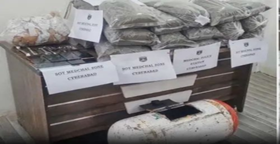 65 kg dry Ganja seized near Hyderabad; four peddlers held