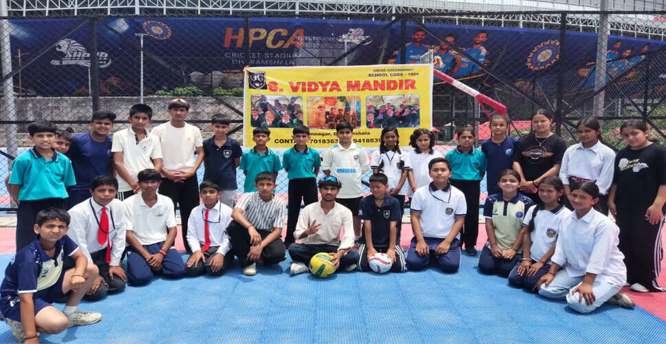 Dharamshala School Hosts Thrilling Throwball Training and Competition