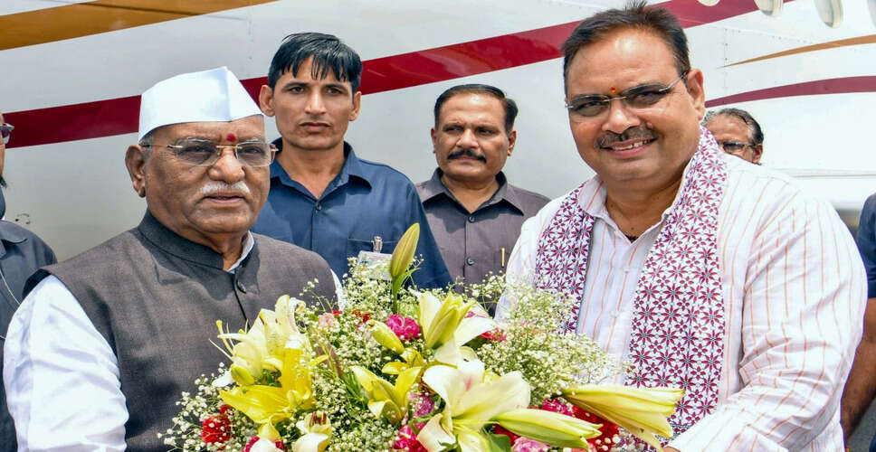 Rajasthan Chief Minister Bhajanlal Sharma Meets Governor Haribhai Bagde